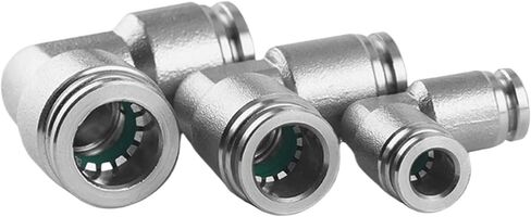 304 Stainless Steel Metal Pneumatic Quick Coupling Elbow 90 Degree L-shaped Hose Air Pipe 4 6 8 10 12 14 16mm BKC-PV Compressor(PV-10) in Saudi Arabia