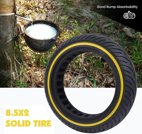 2-Pack Yellow 8.5x2 Solid Tire,8.5 inch Scooter Tire,Front or Rear Replacement Solid Tires for m365 pro/gotrax gxl V2/gotrax XR, 50/75-6.1 Scooter Wheels 8 1/2'' in Saudi Arabia
