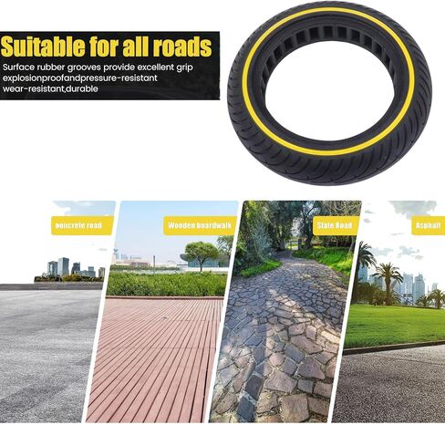 2-Pack Yellow 8.5x2 Solid Tire,8.5 inch Scooter Tire,Front or Rear Replacement Solid Tires for m365 pro/gotrax gxl V2/gotrax XR, 50/75-6.1 Scooter Wheels 8 1/2'' in Saudi Arabia