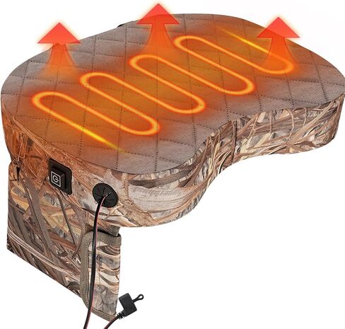 Kikumi Portable Heated Stadium Seat, Heated Seat Cushion, 3 Levels Heating Chair Pad for Outdoor Camping in Saudi Arabia