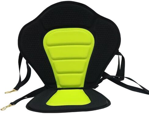 FANGSHUIFANGHAN Waterproof Kayak Seat Cushion, Black and Neon Yellow, EVA Foam Padded Backrest with Storage Straps, for Surfboard, Canoe, Fishing Boat (Black) in Saudi Arabia