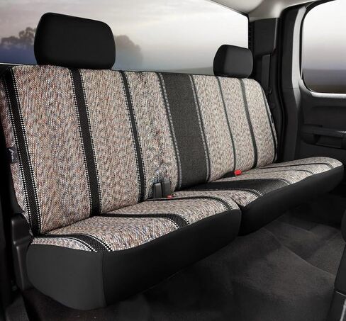 Passenger Split Cushion Bench Seat Cover Adjustable Headrests Solid Black One Row in Saudi Arabia