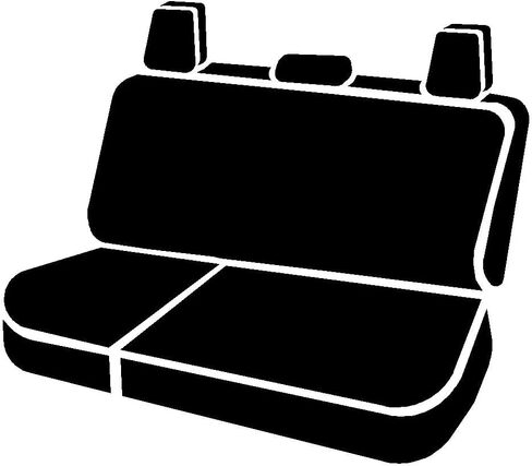 Passenger Split Cushion Bench Seat Cover Adjustable Headrests Solid Black One Row in Saudi Arabia