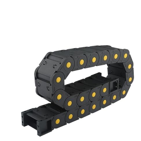 Enclosed Drag Chain Cable Trough Engineering Threaded Wire Carrier end Connector(35x100 mm) in Saudi Arabia