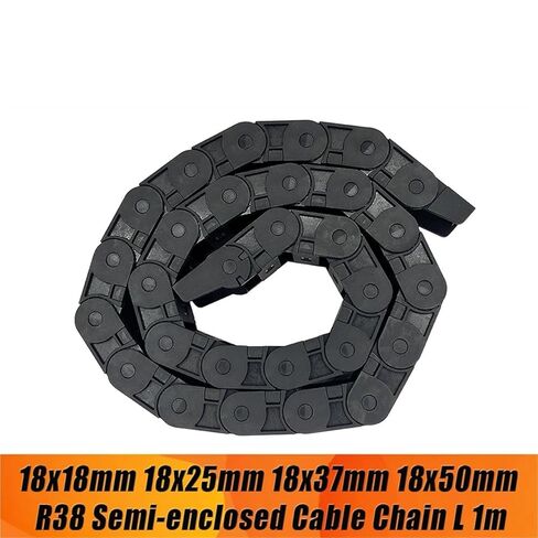 R38 18x18 18x25 18x37 18x50 Cable Chains Bridge Type Semi-Enclosed Plastic Towline L 1m(18x37 mm) in Saudi Arabia