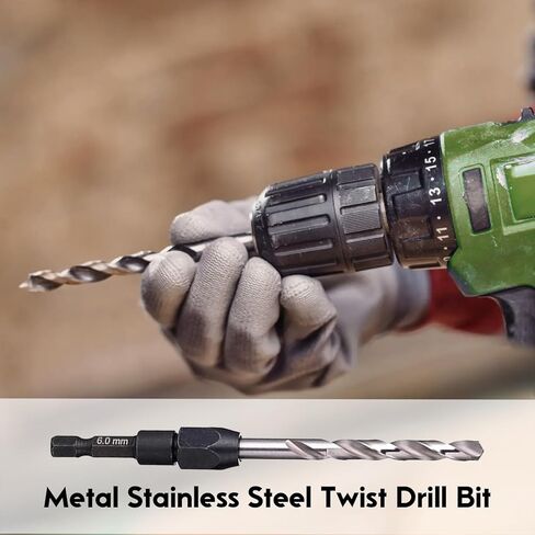 Generic 5-Piece Quick-Change Hex Shank Twist Drill Bit Set for Metal, Wood, and Plastic in Saudi Arabia