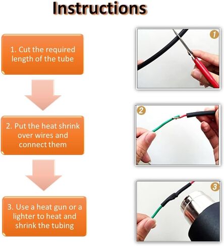 Kable Kontrol 1/2 Inch 3:1 Heat Shrink Tubing Dual Wall Adhesive Lined – Shrink Tube Cable Sleeve for Automotive and Electrical Wires – Waterproof Marine Heat Shrink Tubing Wire Wrap - 4 Ft Black in Saudi Arabia