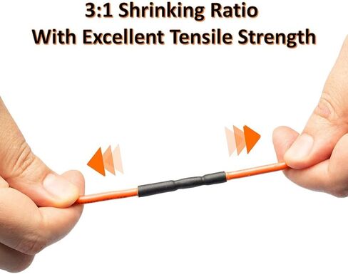 Kable Kontrol 1/2 Inch 3:1 Heat Shrink Tubing Dual Wall Adhesive Lined – Shrink Tube Cable Sleeve for Automotive and Electrical Wires – Waterproof Marine Heat Shrink Tubing Wire Wrap - 4 Ft Black in Saudi Arabia