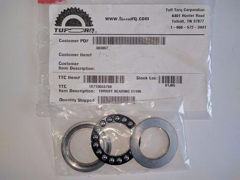 استبدال Tuff Torq محمل الدفع الجديد للمحور 51106 187T0034750 OEM in Kuwait