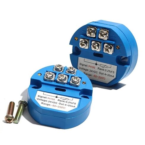 PT100 Temperature Sensor Transmitter DC 24V RTD Thermal Resistance Modules -50-50C 0-50C 0-100C Input 4-20mA Output 1Pcs(0-500C) in Kuwait