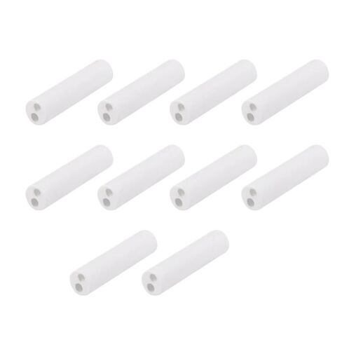 Ceramic Tube, 10pcs Twin Bore Porcelain Hollow Duct Length 15/25/23mm, Abrasion High-Alumina Ceramic Tube for Heating Element in Saudi Arabia