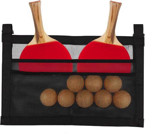Ping Pong Paddle Holder with Straps, Mesh Under Table Ping Pong Organizer Hanging Pickleball Holder Table Tennis Accessories for Racket Ball Storage Organization in Saudi Arabia