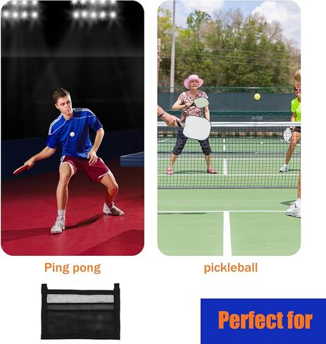 Ping Pong Paddle Holder with Straps, Mesh Under Table Ping Pong Organizer Hanging Pickleball Holder Table Tennis Accessories for Racket Ball Storage Organization in Saudi Arabia