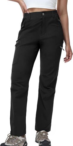 Haimont Women's Hiking Cargo Pants Quick Dry Lightweight Ripstop Nylon with 5 Zip Pockets Water Repellent in Saudi Arabia