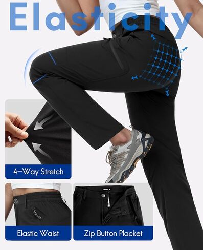 Haimont Women's Hiking Cargo Pants Quick Dry Lightweight Ripstop Nylon with 5 Zip Pockets Water Repellent in Saudi Arabia