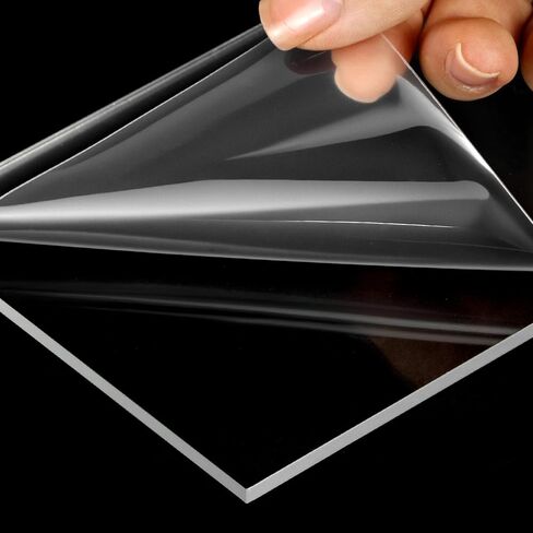 QWORK Clear Acrylic Sheets 10 Pack, 4" x 6" x 1/8" (3mm) Transparent Plastic Panels, Laser Cut Clean Edges, Cast Acrylic Board for Signs, Crafts, Display, Engraving & Painting in Saudi Arabia