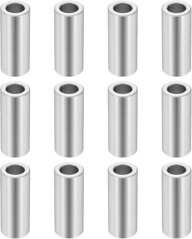 PATIKIL 12PCS Aluminum Spacers, 5/16 x 1/2 Metal Spacers Aluminum 1/2 L Spacer Screw Standoff Round Unthreaded Standoff Bushing for 5/16inch Screw Bolts, Silver in Saudi Arabia