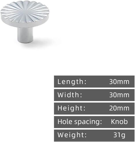 كريم نمط الصلبة النحاس خزانة مقبض سحب الأثاث الأجهزة درج الفضة 1 قطعة (4-L-30mm) in Kuwait