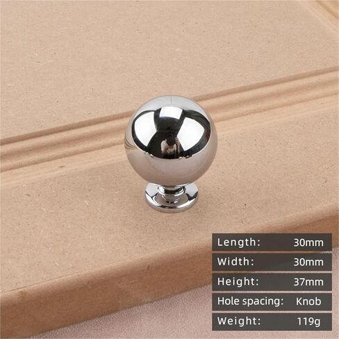 خزانة نحاسية صلبة مقبض سحب من الكروم اللامع كرة مستديرة درج قطرات الماء 1 قطعة (9-30 مللي متر) in Kuwait