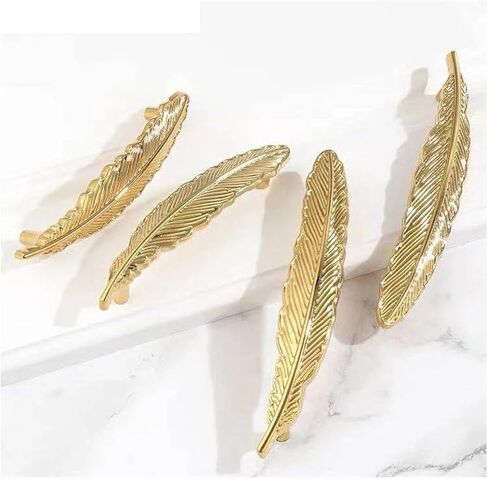 خزانة بمقبض نحاسي، باب خزانة ملابس ذهبي، قطعة واحدة (ذهبي-96، يسار) in Kuwait