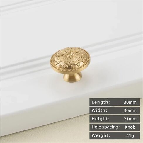 Solid Brass Cabinet Pull Handle Drawer Gold Door 1Pcs(4-L-30mm) in Saudi Arabia
