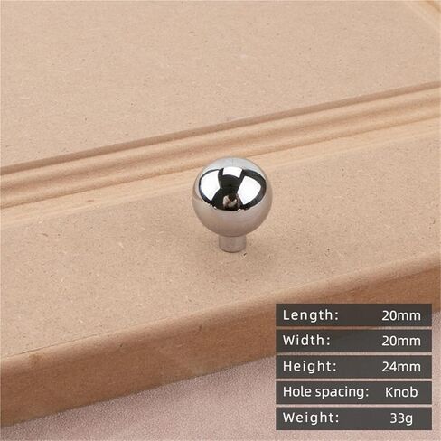 خزانة نحاسية صلبة مقبض سحب من الكروم اللامع كرة مستديرة درج قطرات الماء 1 قطعة (4-20 مللي متر) in Kuwait