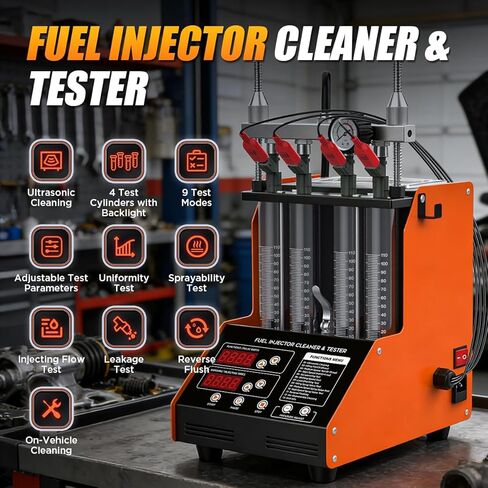 Ultrasonic Cleaner 2000ML Fuel Injector Cleaner with Heater 40kHz Ultrasonic Jewelry Cleaner Adjustable Time Small Parts Cleaner Stainless Steel Retainer Cleaner for Glasses, Carburetor, Lab Tools in Kuwait