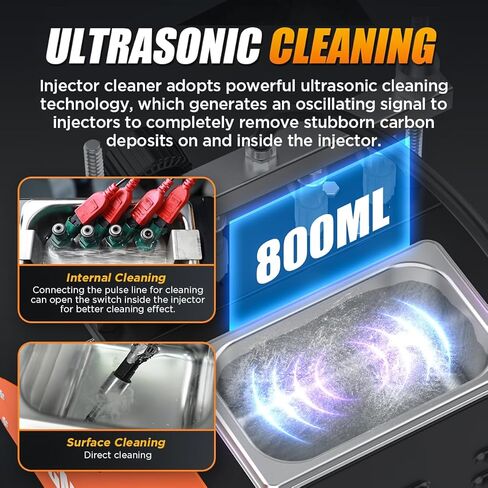 Ultrasonic Cleaner 2000ML Fuel Injector Cleaner with Heater 40kHz Ultrasonic Jewelry Cleaner Adjustable Time Small Parts Cleaner Stainless Steel Retainer Cleaner for Glasses, Carburetor, Lab Tools in Kuwait