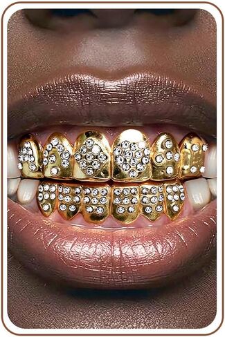 UBGICIG Grillz Grill Set, Dental Grills for Your Teeth, Grillz Teeth Men, Vampire Fake Halloween Teeth Caps Jewelry in Kuwait