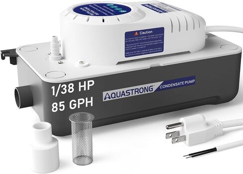 Aquastrong Mini Split HVAC Condensate Pump, 9.6 GPH, 115V/230V, Automatic Safety Switch, AC Condensate Removal for Air Conditioner, Furnace, Dehumidifier, 3.3' Power Cord in Kuwait