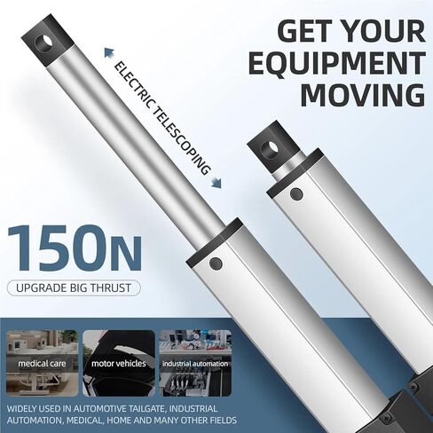 1PC DC 12V Small Linear Actuator Stroke Length 30/50/100/150mm Max Force 150N Electric Motor(20mm Stroke,Load20N 30mms,24V YR) in Saudi Arabia