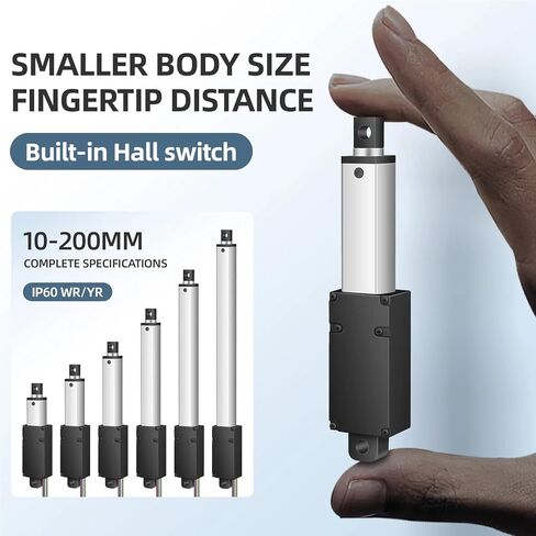 1PC DC 12V Small Linear Actuator Stroke Length 30/50/100/150mm Max Force 150N Electric Motor(20mm Stroke,Load20N 30mms,24V YR) in Saudi Arabia
