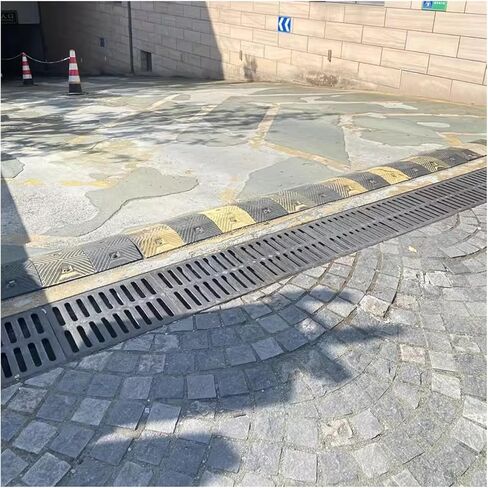 Heavy Duty Cast Iron Drain Grate, Black Floor Catch Basin Channel Grating, Outdoor Sewer Drain Cover, Rectangle Drainage Grate for Driveway/Landscape/Parking/Porch(20 * 50 * 2CM) in Saudi Arabia