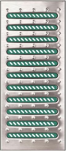 غطاء شبكة تصريف القناة الخارجية، شبكات تصريف الخندق، شبكات تصريف من الفولاذ المقاوم للصدأ، مصفاة المرآب، فتحة الصرف الصحي، ساحة الممر (فضي-304,58x40x2.5 سم) in Kuwait