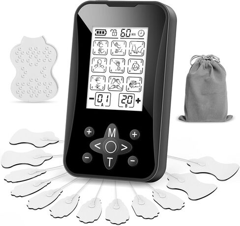 TENS Unit Muscle Stimulator 36 Modes, Rechargeable Dual Channel TENS Machine for Pain Relif Muscle Massager with 12 Premium Electrode Pads and Dust-Proof Storage Bag MH-1088 in Saudi Arabia