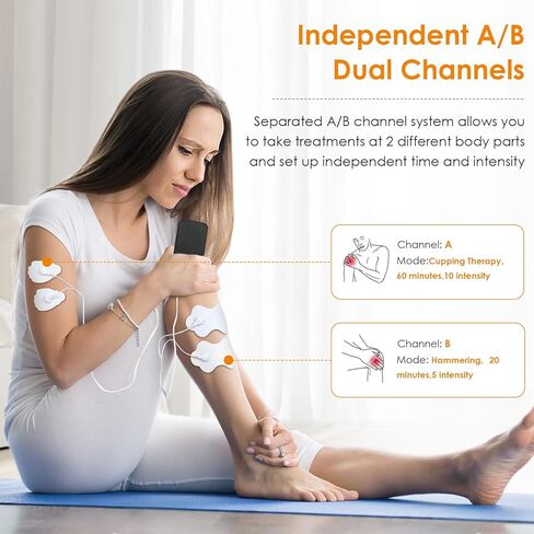 TENS Unit Muscle Stimulator 36 Modes, Rechargeable Dual Channel TENS Machine for Pain Relif Muscle Massager with 12 Premium Electrode Pads and Dust-Proof Storage Bag MH-1088 in Saudi Arabia