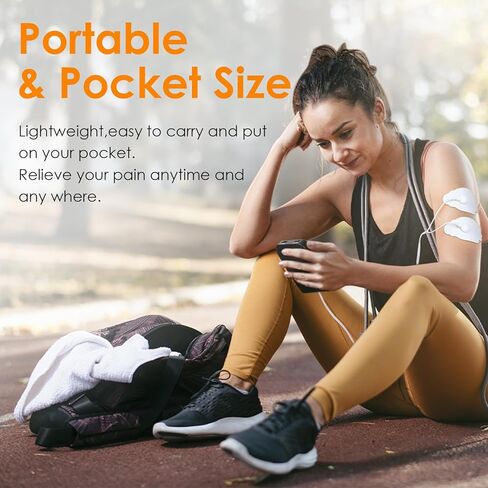 TENS Unit Muscle Stimulator 36 Modes, Rechargeable Dual Channel TENS Machine for Pain Relif Muscle Massager with 12 Premium Electrode Pads and Dust-Proof Storage Bag MH-1088 in Saudi Arabia
