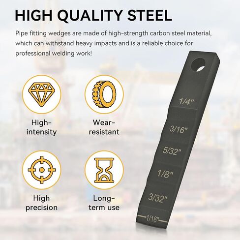 2130 Small Pipe Spacer Wedge Stepped Gauge, (3/4" x 4") Welding Wedges, Pipe Fitting Wedges, Step Wedge Fit for Pipe Spacing Welding, 2PCS in Saudi Arabia