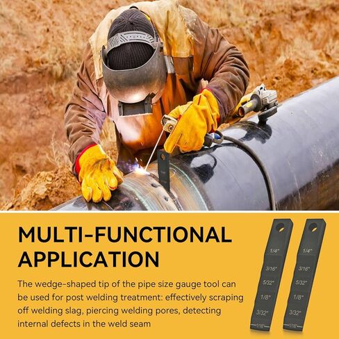 2130 Small Pipe Spacer Wedge Stepped Gauge, (3/4" x 4") Welding Wedges, Pipe Fitting Wedges, Step Wedge Fit for Pipe Spacing Welding, 2PCS in Saudi Arabia