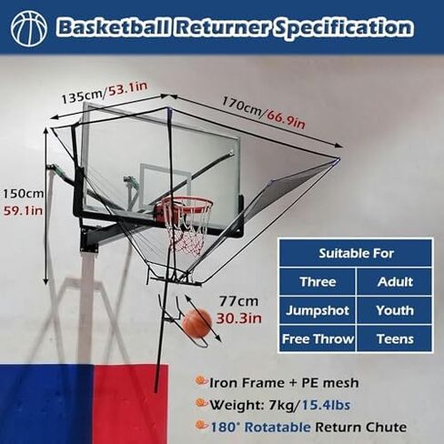 مدرب إطلاق النار المعلق على كرة السلة من شوت، سهل الإعداد، حدائق المدرسة، شبكة كرة طوقية للشباب والكبار in Kuwait