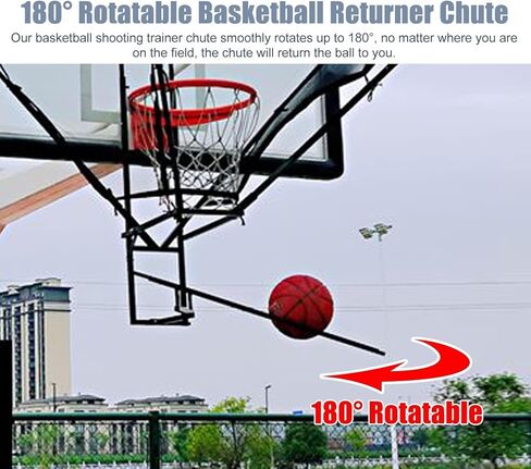 Basketballtrainer Basketball Shot Returner Shooting Trainer for Hoop Indoor Outdoor Metal Net Attachment 180 Degree Rotatable Chute in Saudi Arabia