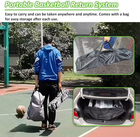 Basketball Hoop Returner Shot Return Apparatus Rebounder Retractable Large Attachment for Adults Training Shooting M in Saudi Arabia
