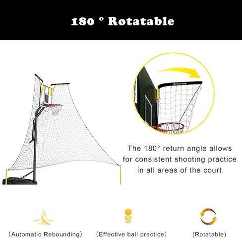 Basketballtrainer Non-Mobile Basketball Rebounder Machine for All Hoops Gym Return for Free-Throw Practice Floor Standing Net Catcher in Saudi Arabia