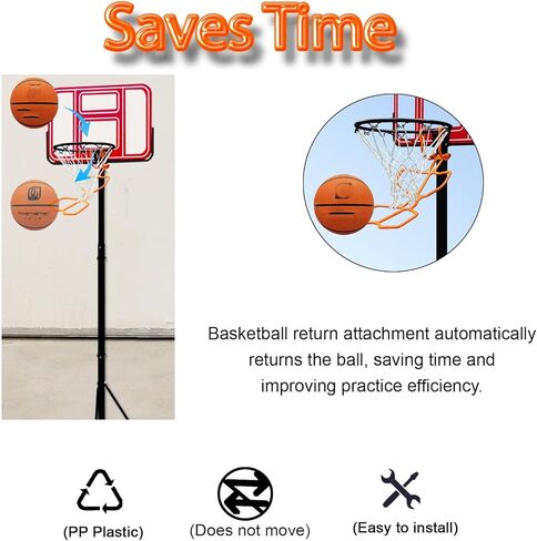 جهاز إرجاع كرة السلة، جهاز محمول غير متنقل في صالة الألعاب الرياضية، آلة ارتداد مقاومة للاهتراء، مرفق موفر للوقت للتعليق على شكل طوق in Kuwait