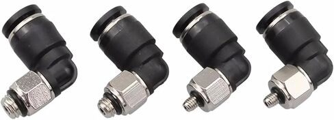 PL Mini Pneumatic Quick Connector Tube Hose 3mm 4mm 5mm Thread M3 M4 M5 M6 L Elbow Joint PL3-M4 PL4-M3 PL5-01 1Pcs(PL5-01) in Saudi Arabia