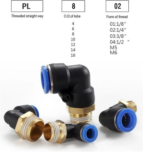 Pipe Fittings 4mm 6mm 8mm 10mm 12mm Hose Tube PL 1/4" 1/8" 3/8" 1/2" Pneumatic Connector 1Pcs(6-01) in Saudi Arabia