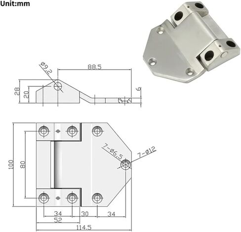 معدات الآلات الصناعية الثقيلة 304 مكونات الأجهزة المفصلي من الفولاذ المقاوم للصدأ 1 قطعة in Kuwait