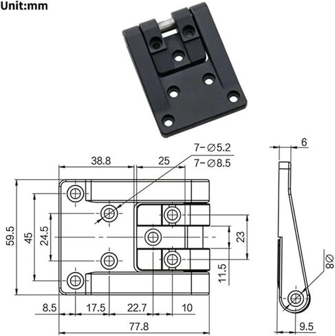 سبائك الزنك الأسود على شكل حرف T الزاوية الدورية المفصلي صندوق توزيع الهيكل الصناعي خزانة 1 قطعة in Kuwait
