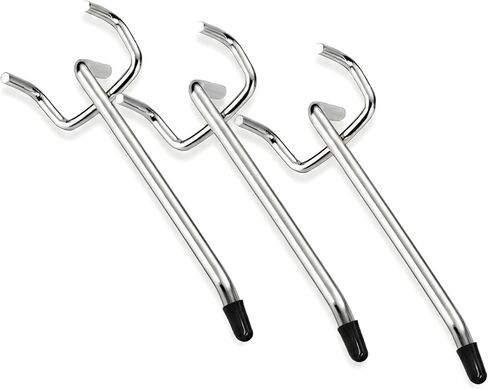 pegboard Hooks, 6 inch Heavy Duty Peg Board Organizer Accessories,Metal Hooks for pegboard,peg Board Hooks for Hanging for 1/4" Pegboard Hanging Tools Garage (60 Pack) in Kuwait