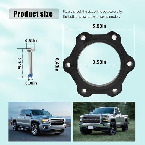 CV Spacers for 5-7.5" Suspension Lift,Front Axles Lift kit CV Spacers Compatible with 99-16 Chevrolet GMC 1500 Pickups 4wd,00-16 Chevrolet Tahoe 4wd,00-16 Chevrolet Suburban 1500 4wd in Saudi Arabia